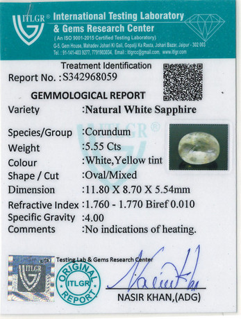White Sapphire - 5.55 Carat