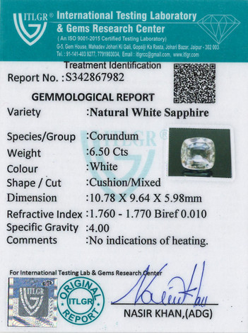 White Sapphire - 6.5 Carat