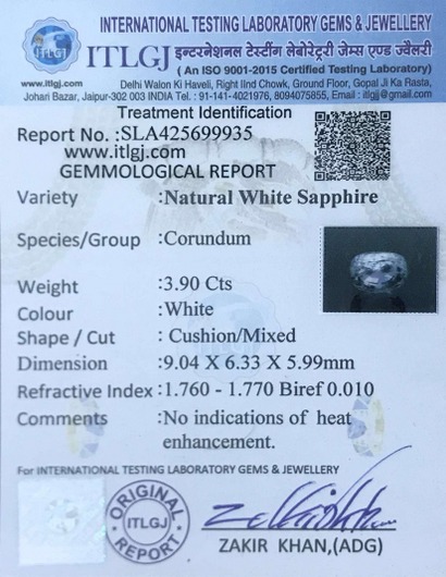 White Sapphire - 6.83 Carat