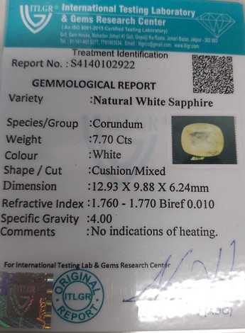 White Sapphire - 7.7 Carat