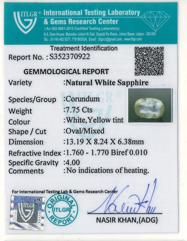White Sapphire - 7.75 Carat