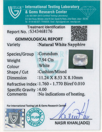 White Sapphire - 7.94 Carat