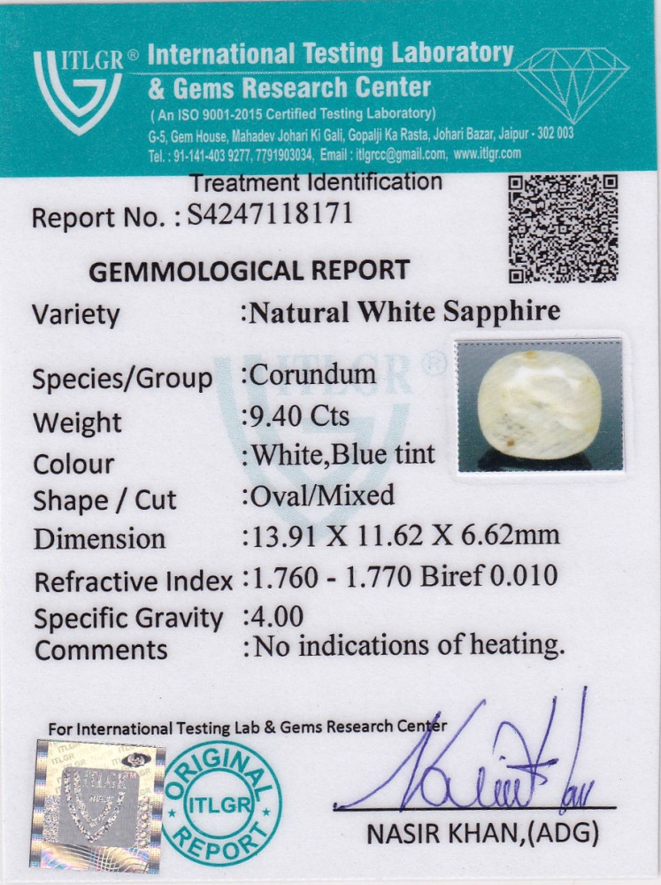 White Sapphire - 9.4 Carat