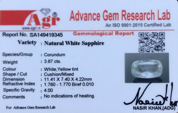 White Sapphire - 3.87 Carat