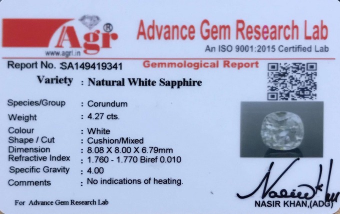 White Sapphire - 4.27 Carat