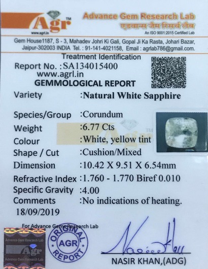 White Sapphire - 6.77 Carat