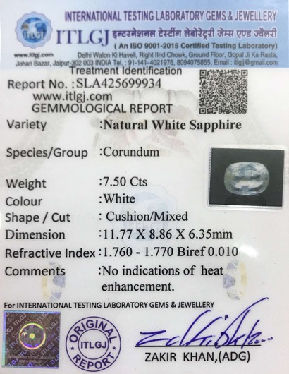 White Sapphire - 7.50 Carat