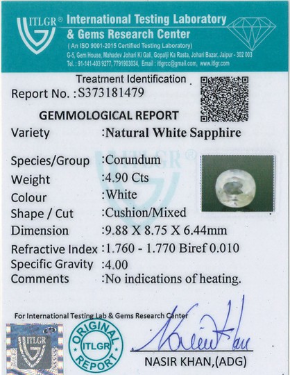 White Sapphire - 4.9 Carat
