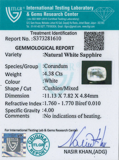 White Sapphire - 4.38 Carat