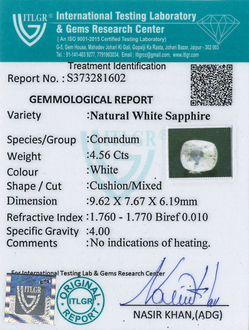 White Sapphire - 4.56 Carat