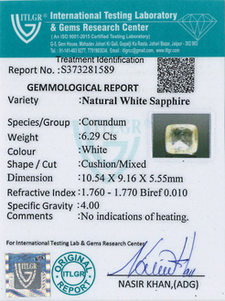 White Sapphire - 6.29 Carat