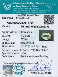 White Sapphire - 4.34 Carat