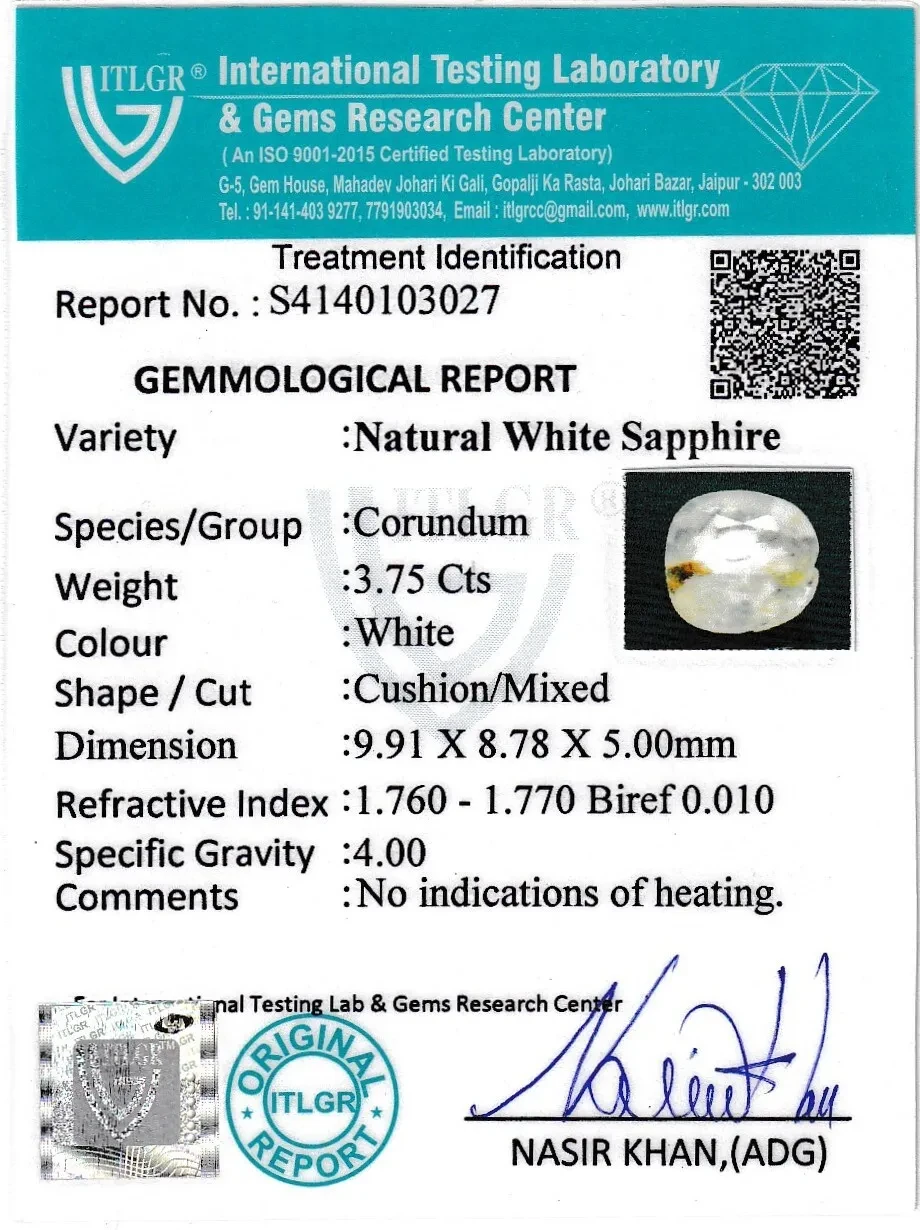 White Sapphire - 3.75 Carat