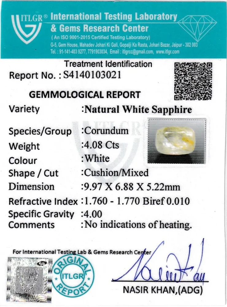 White Sapphire - 4.08 Carat