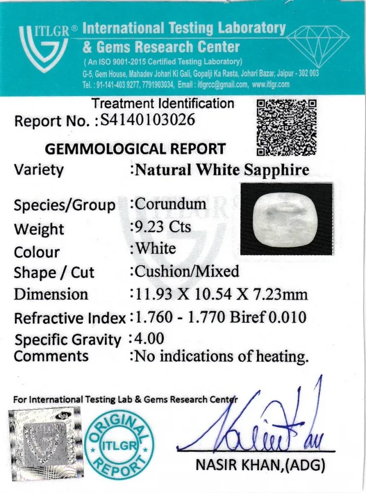 White Sapphire - 9.23 Carat