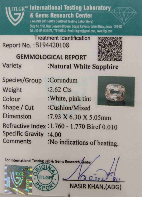 White Sapphire - 2.62 Carat