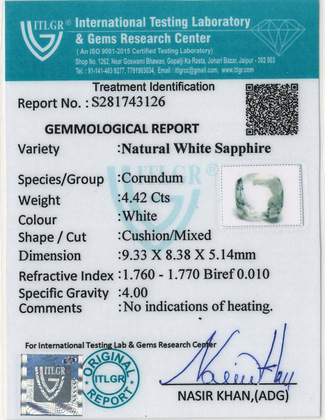 White Sapphire - 4.42 Carat