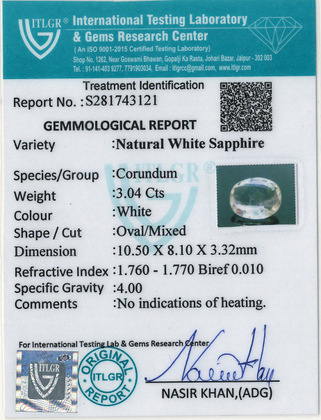 White Sapphire - 3.04 Carat