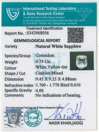 White Sapphire - 4.74 Carat