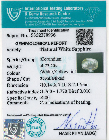 White Sapphire - 4.73 Carat