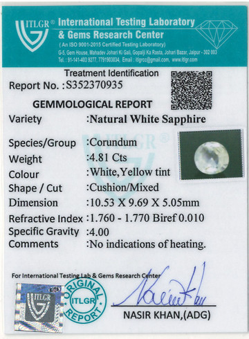 White Sapphire - 4.81 Carat