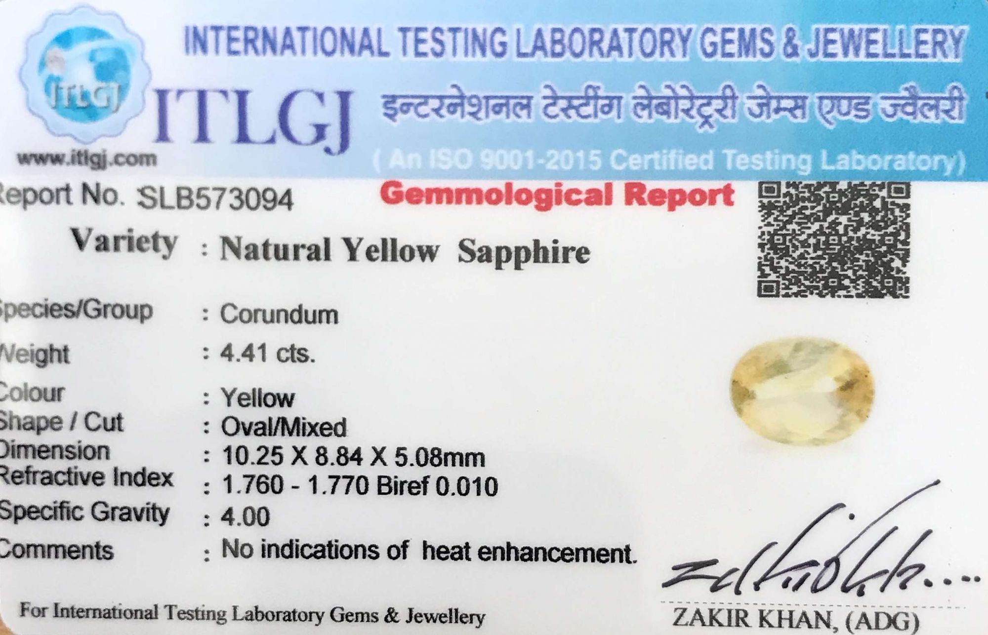 Yellow Sapphire - 4.41 Carat