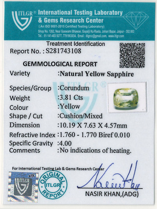 Yellow Sapphire - 3.81 Carat