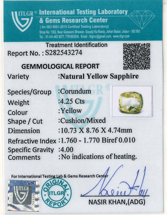 Yellow Sapphire - 4.25 Carat