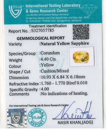 Yellow Sapphire - 4.4 Carat
