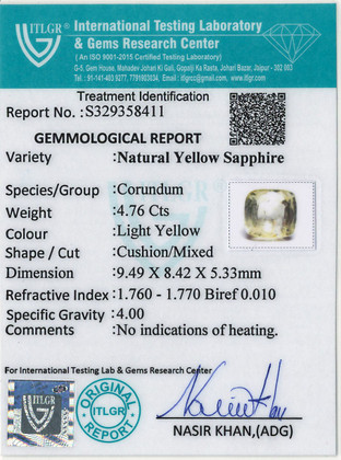 Yellow Sapphire - 4.76 Carat