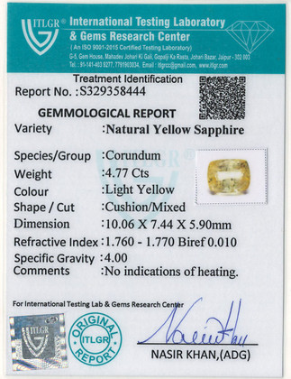 Yellow Sapphire - 4.77 Carat