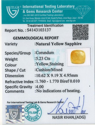 Yellow Sapphire - 5.23 Carat