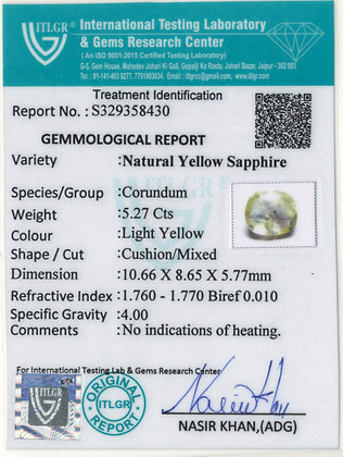 Yellow Sapphire - 5.27 Carat