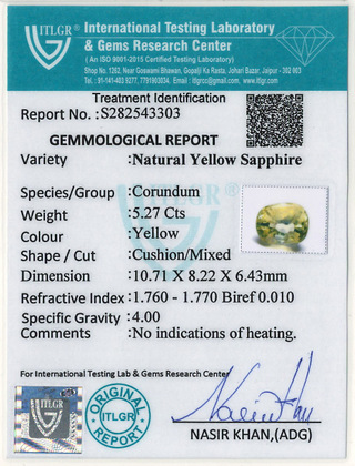 Yellow Sapphire - 5.27 Carat