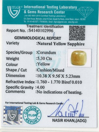 Yellow Sapphire - 5.3 Carat