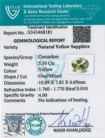 Yellow Sapphire - 5.3 Carat
