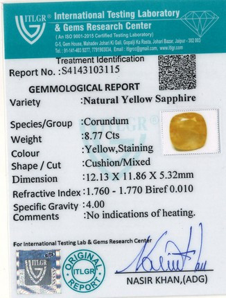 Yellow Sapphire - 8.77 Carat