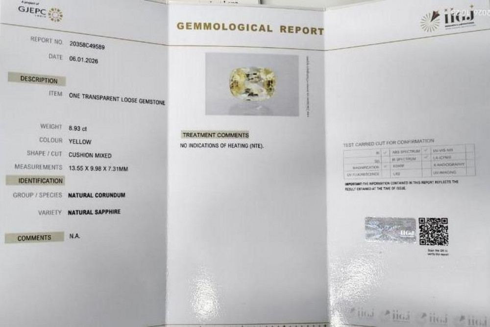 Yellow Sapphire - 8.93 Carat