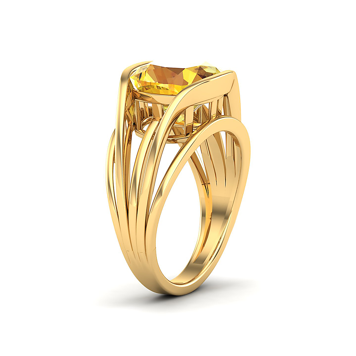 Yellow Sapphire Gold Rings