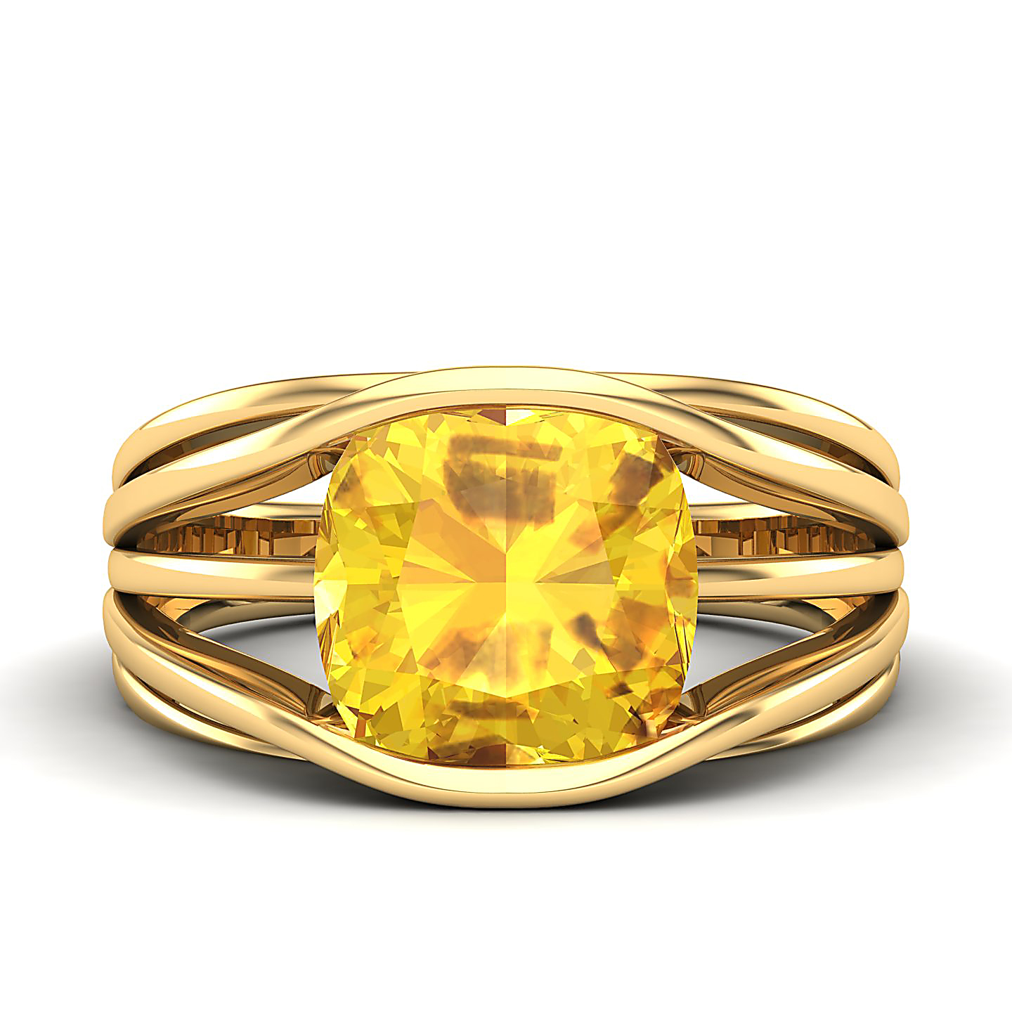 Yellow Sapphire Gold Rings