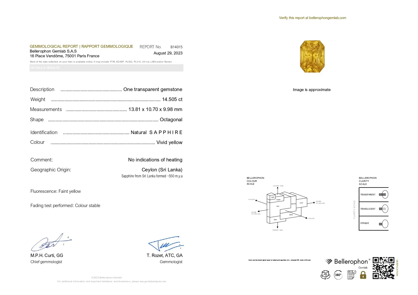 Yellow Sapphire (Pukhraj) - 13.01 Carat