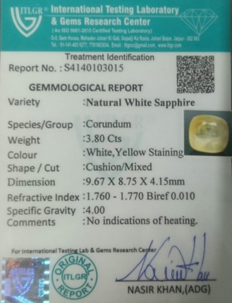 Yellow Sapphire (Pukhraj) - 3.8 Carat