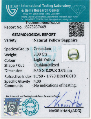Yellow Sapphire - 3.00 Carat