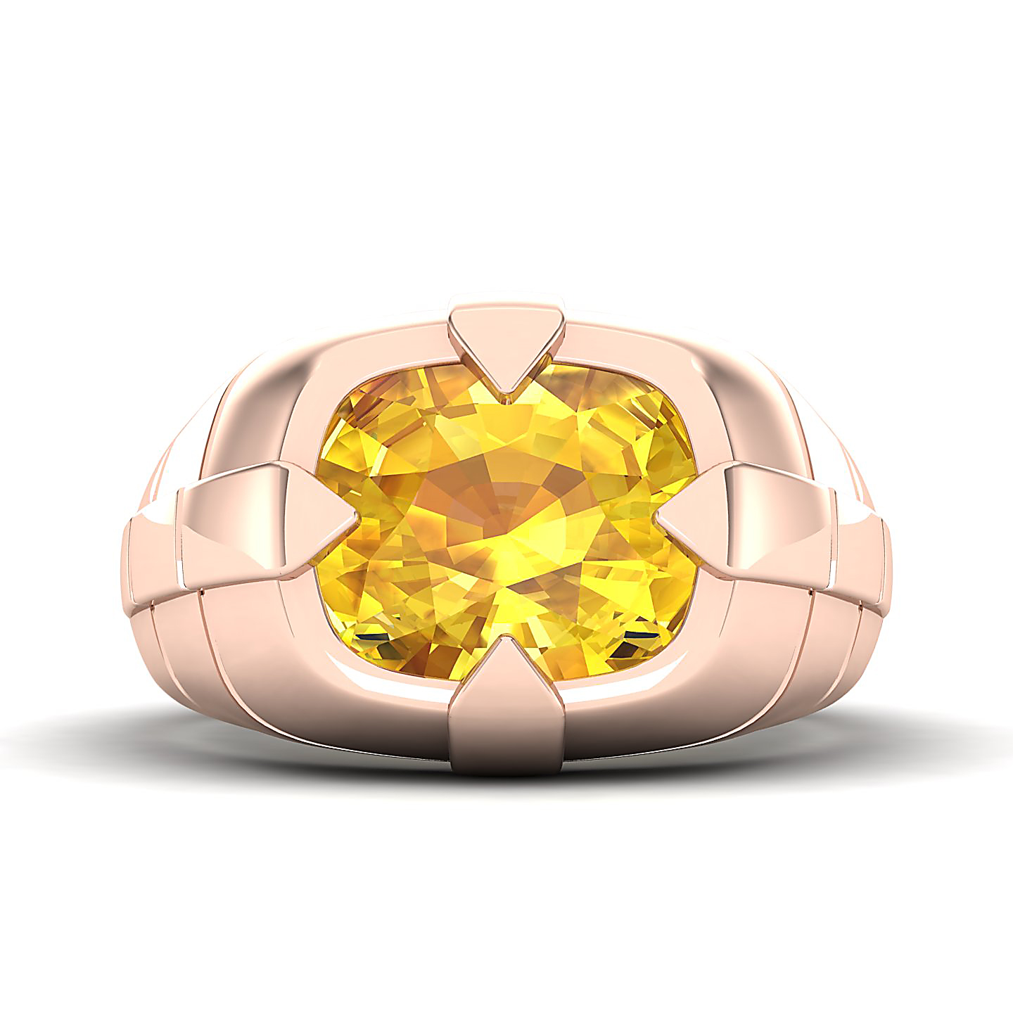 The Entrancing Yellow Sapphire Gold Ring