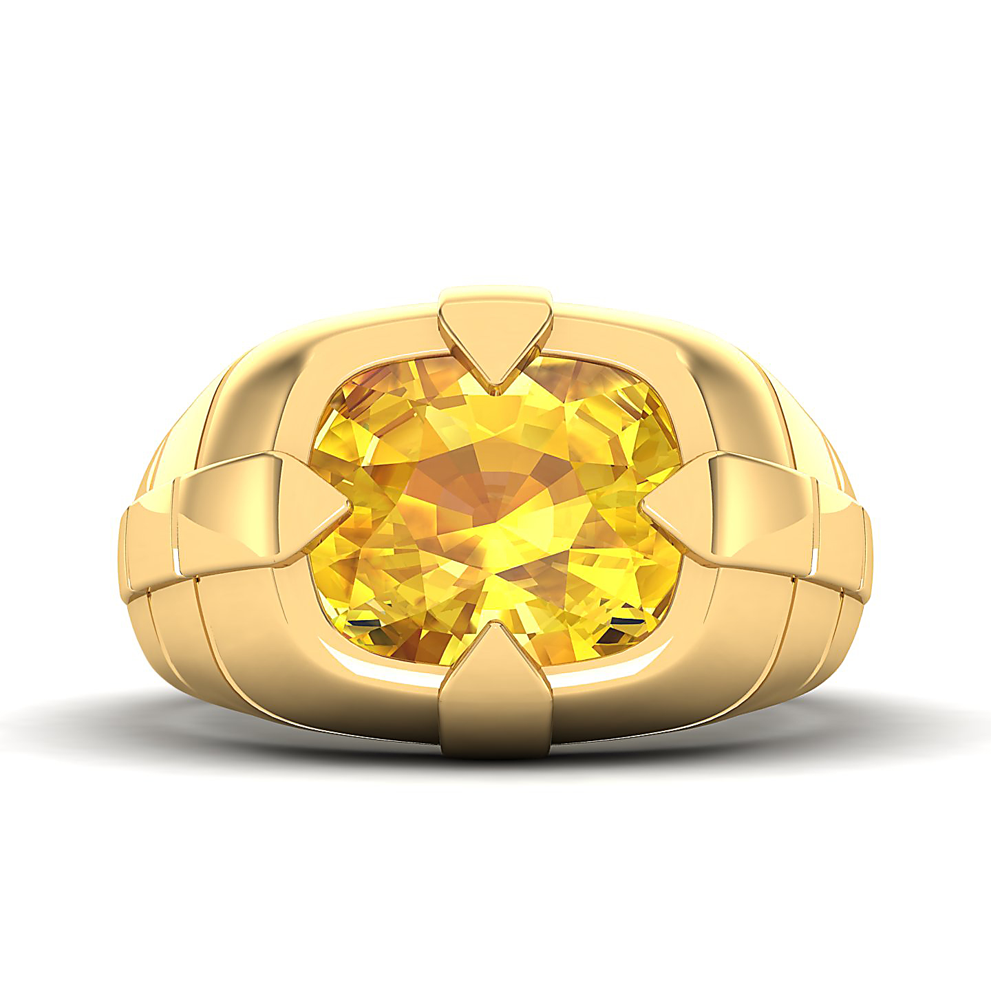 The Entrancing Yellow Sapphire Gold Ring