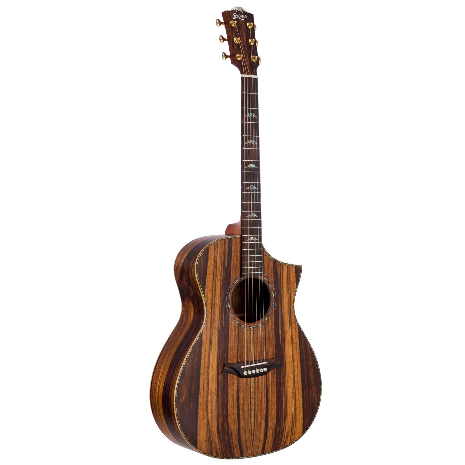 Bromo BAR4GCE electro acoustic guitar online price in India Exotic Mango wood