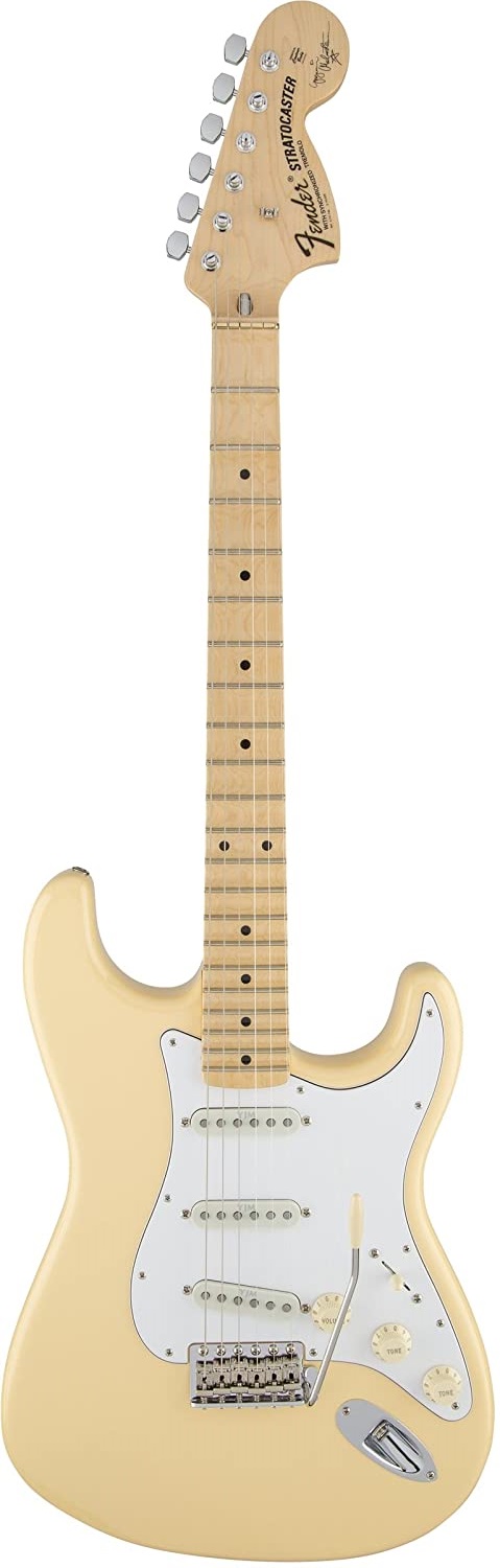 Fender Yngwie Malmsteen Stratocaster Electric Guitar Scalloped Rosewood Fingerboard Vintage White