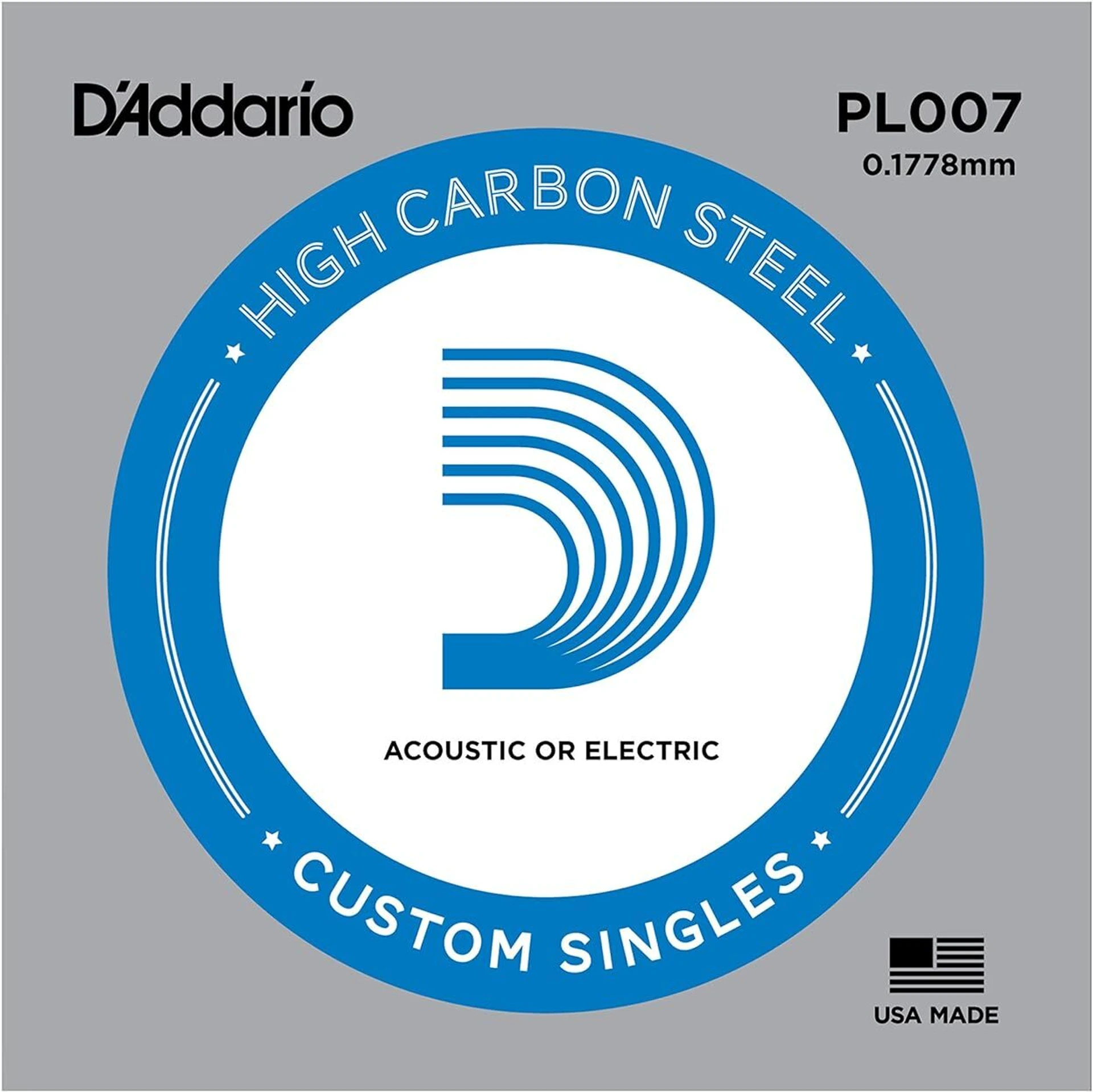 DAddario PL007 Plain Steel 0007 Single Guitar String online in India at johnsmusicin at the lowest price Online price in India