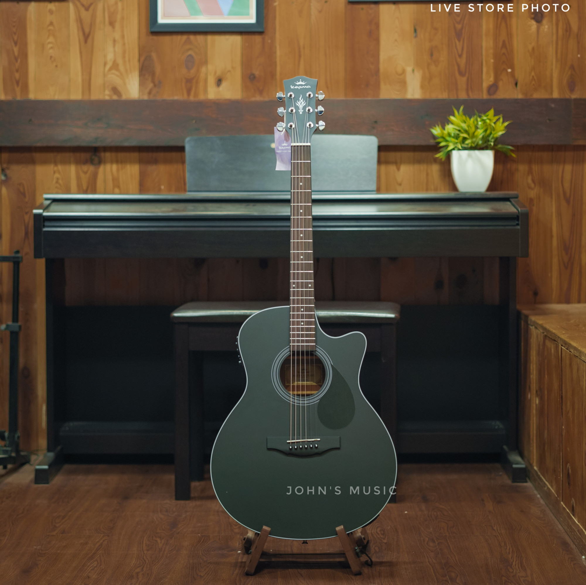 Kepma A1ce acoustic guitar matt black