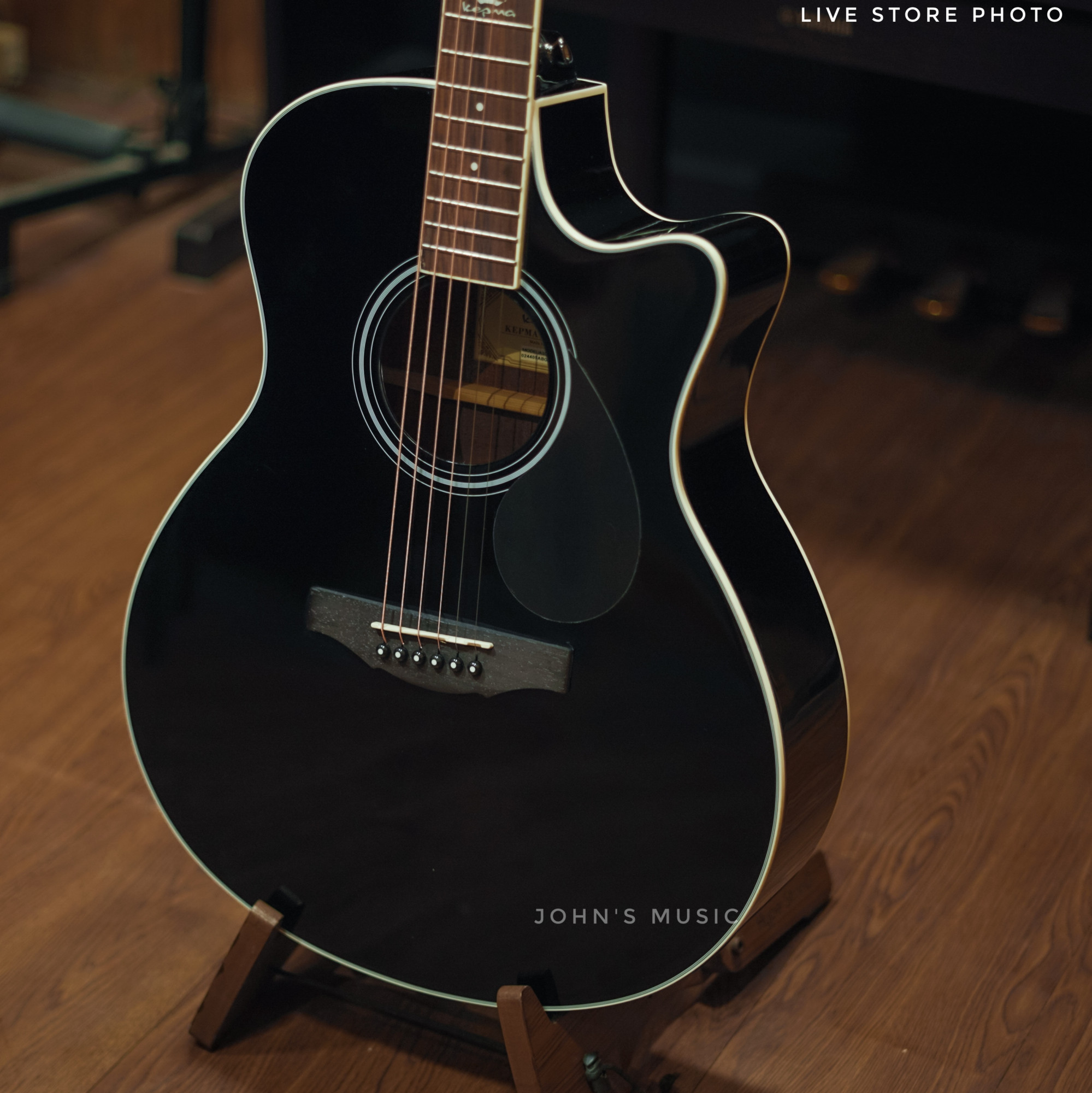 Kepma A1ce Acoustic Guitar Black for beginners